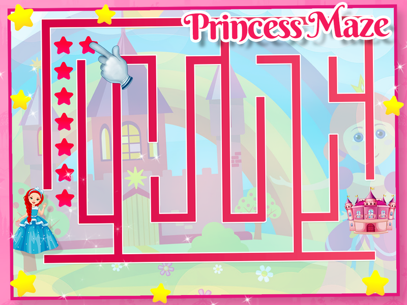 Princess Kids Mazes Girl Games - Gameplay image of android game