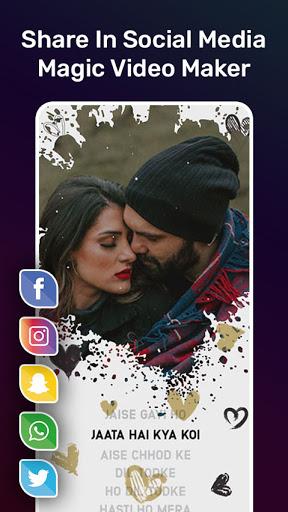 mAst music video maker with Lyrics Song - Magic - Image screenshot of android app