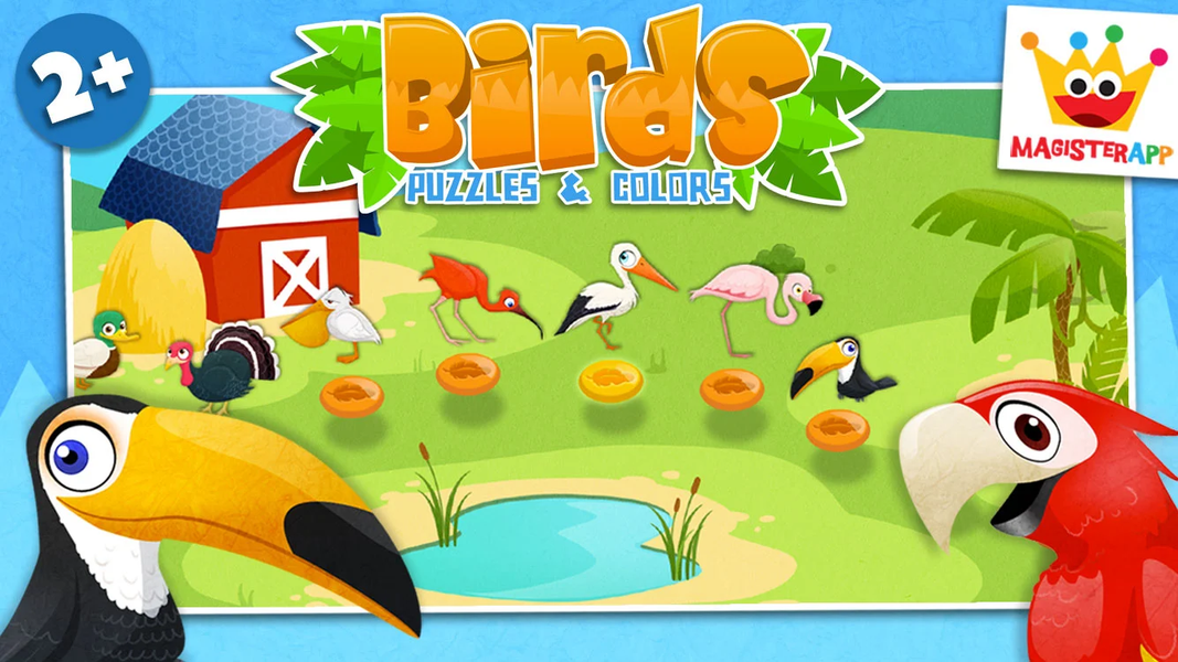 Birds - Kids Coloring Puzzle - عکس بازی موبایلی اندروید