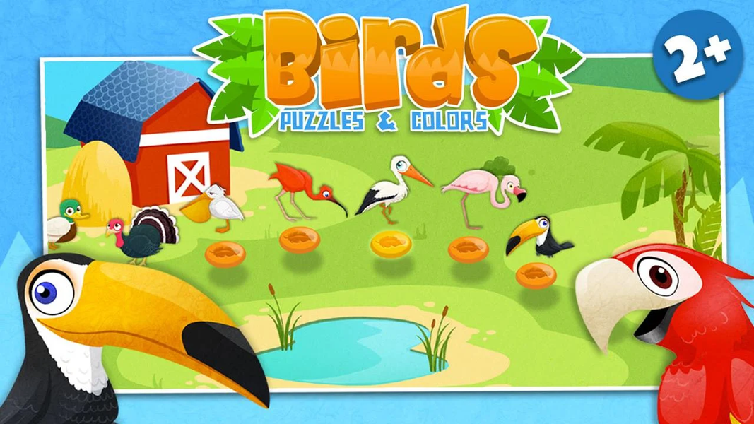 Birds - Kids Coloring Puzzle - عکس بازی موبایلی اندروید