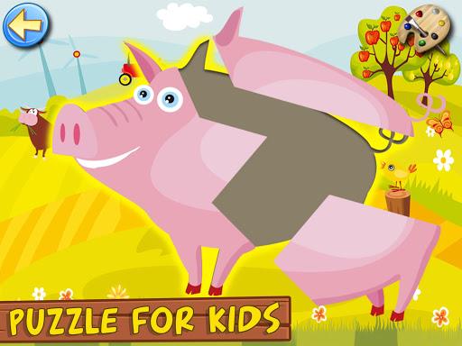 Farm Animals Puzzles Games 2+ - Gameplay image of android game