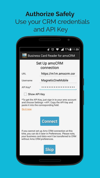 Business Card Reader for amoCR - Image screenshot of android app
