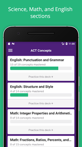ACT Flashcards, SAT / ACT Prep - Image screenshot of android app
