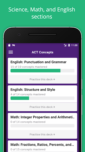 ACT Flashcards, SAT / ACT Prep - عکس برنامه موبایلی اندروید