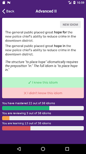 GMAT Idiom Flashcards - Image screenshot of android app