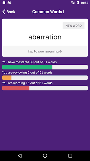GRE Vocabulary Flashcards - عکس برنامه موبایلی اندروید