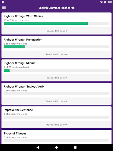 English Grammar Practice - Image screenshot of android app