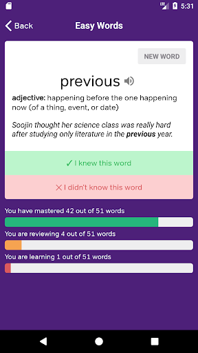 TOEFL Vocabulary Flashcards - عکس برنامه موبایلی اندروید