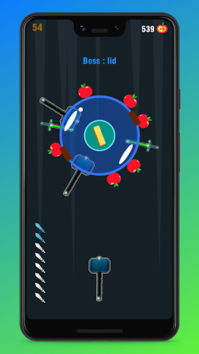 🔪Knife Throw Royale 2: Knife throw game Challenge - Gameplay image of android game