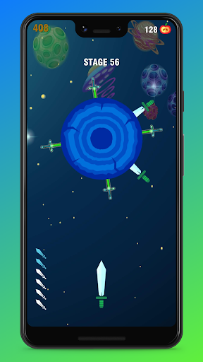 🔪Knife Throw Royale 2: Knife throw game Challenge - Gameplay image of android game