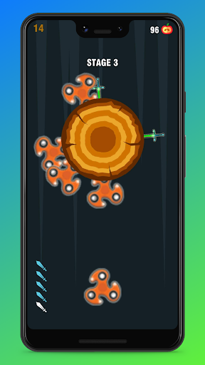 🔪Knife Throw Royale 2: Knife throw game Challenge - Gameplay image of android game