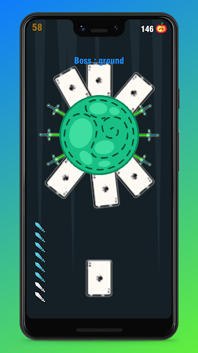 🔪Knife Throw Royale 2: Knife throw game Challenge - Gameplay image of android game