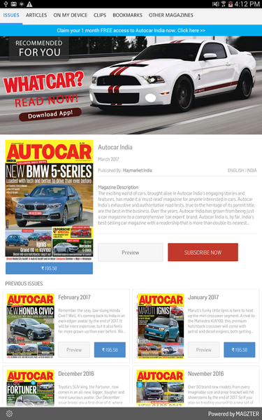 Autocar India by Magzter - عکس برنامه موبایلی اندروید