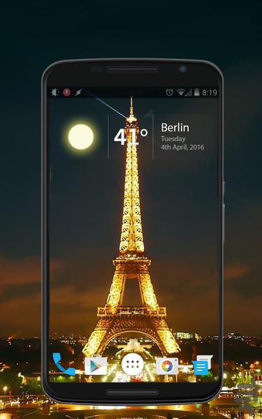 صفحه نمایش شیشه ایی و شفاف - Image screenshot of android app
