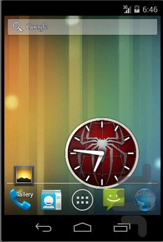 ویجت ساعت مرد عنکبوتی - عکس برنامه موبایلی اندروید