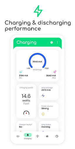 Electron: battery health info - Image screenshot of android app