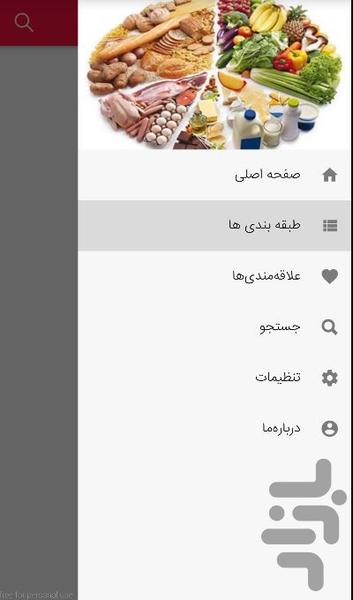 چی بخورم - Image screenshot of android app