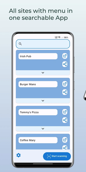 Scan restaurant menu - QR Code - Image screenshot of android app