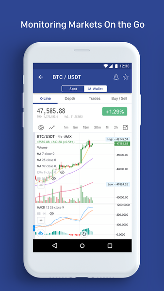 MAX Exchange - Buy Bitcoin - Image screenshot of android app