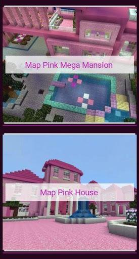 Pink house with furniture. Craft maps and mods - عکس بازی موبایلی اندروید