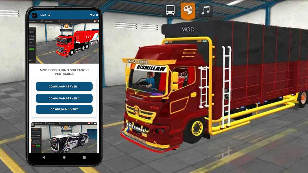 Mod Bussid Truck Hino 500 700 - Image screenshot of android app