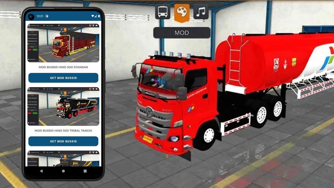 Mod Bussid Truck Hino 500 700 - Image screenshot of android app