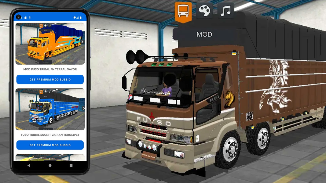 Mod Truck Fuso Full Strobo - Image screenshot of android app