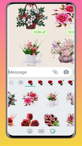 Animated Flowers Stickers For WhatsApp - عکس برنامه موبایلی اندروید
