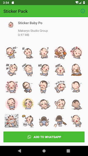 Best Funny Babies Sticker Pack WASticker New 2019 - Image screenshot of android app