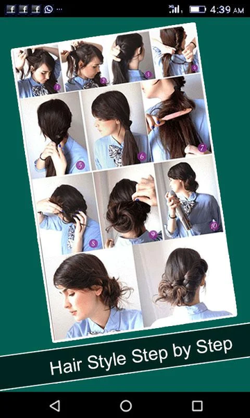 Girls Hairstyle Step by Step - Image screenshot of android app