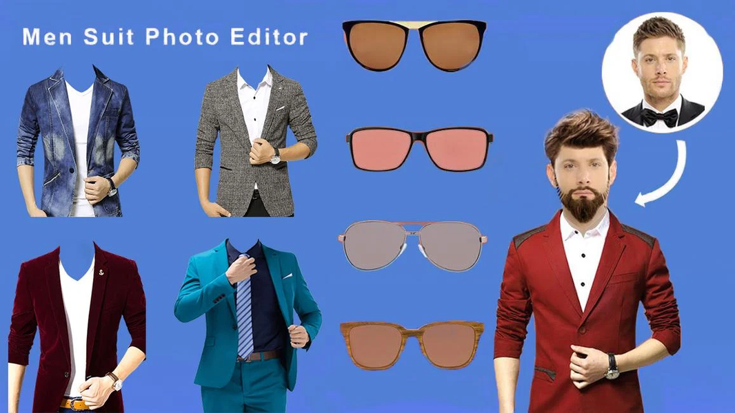 Man Photo Editor : Man Suits - عکس برنامه موبایلی اندروید