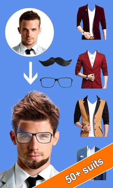 Man Photo Editor : Man Suits - عکس برنامه موبایلی اندروید