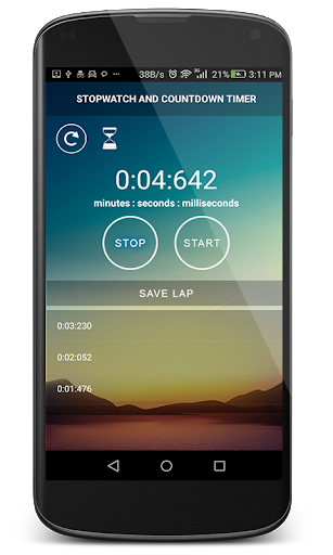 Stopwatch and Countdown Timer - عکس برنامه موبایلی اندروید