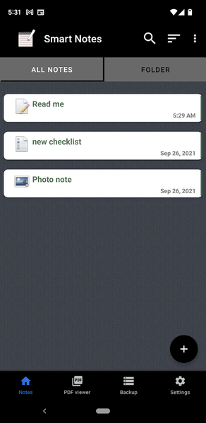 Smart Notes App - عکس برنامه موبایلی اندروید