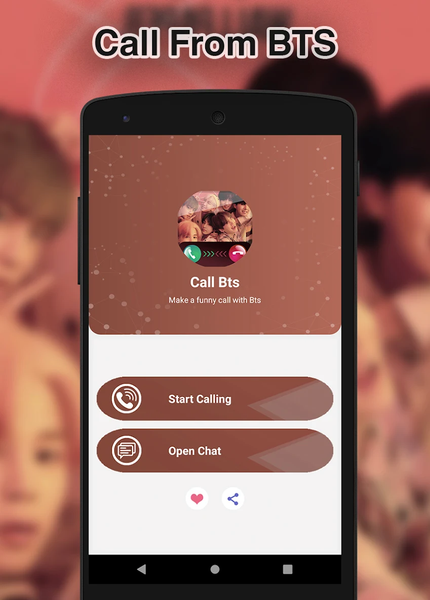 Call From BTS - Fake Call BTS - Gameplay image of android game