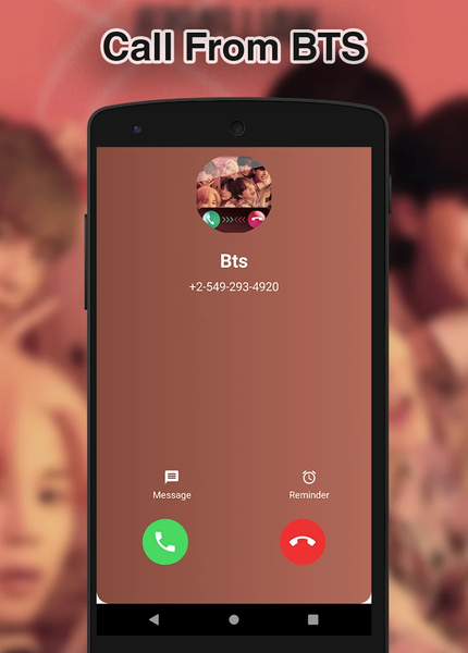 Call From BTS - Fake Call BTS - Gameplay image of android game