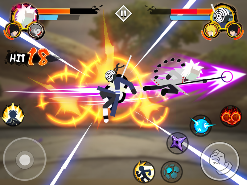 Stick Ninja - 3v3 Battle - Gameplay image of android game