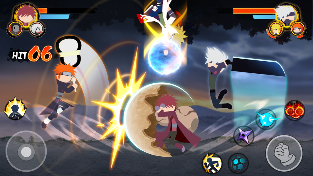Stick Ninja - 3v3 Battle - Gameplay image of android game