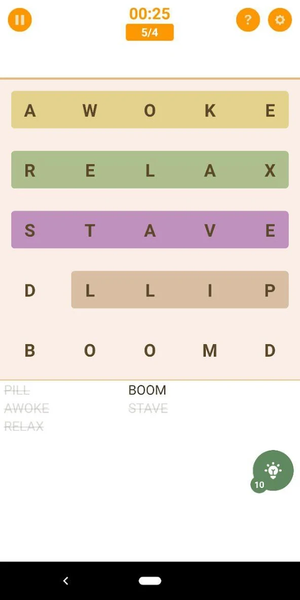 Word Search - Gameplay image of android game