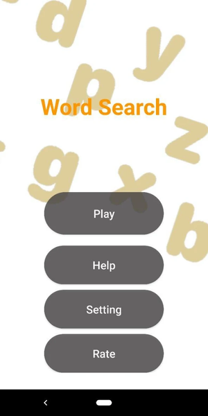 Word Search - Gameplay image of android game