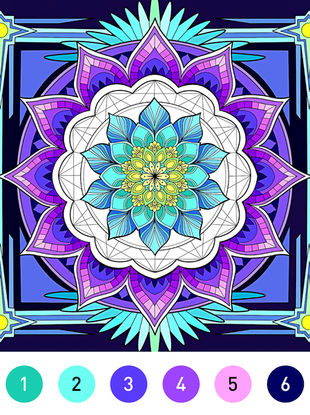Mandala Color by Number Book - عکس بازی موبایلی اندروید
