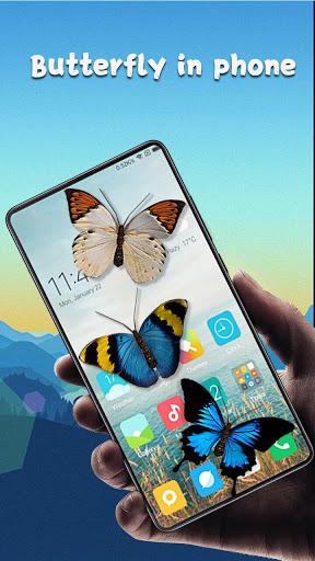 Butterfly in phone prank - عکس برنامه موبایلی اندروید