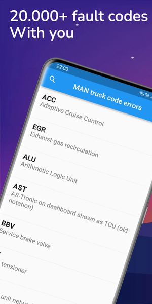 MAN Truck Fault Codes - عکس برنامه موبایلی اندروید