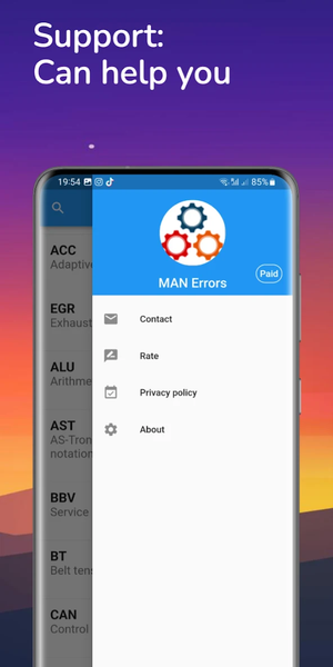 MAN Truck Fault Codes - عکس برنامه موبایلی اندروید