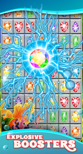 Jewels Star Atlantis Quest match 3 - Gameplay image of android game