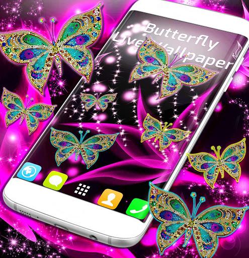 Live Wallpaper With Butterflies - عکس برنامه موبایلی اندروید