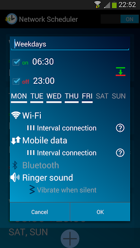 Network Scheduler - Image screenshot of android app