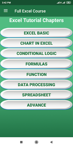 Full Excel Course (Offline) - Image screenshot of android app