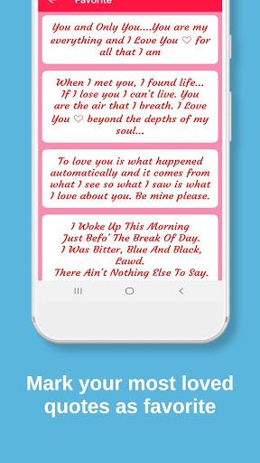 Romantic Love Quotes & Message - عکس برنامه موبایلی اندروید