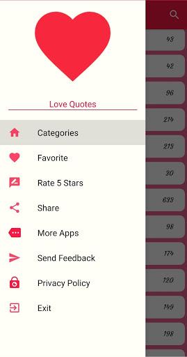 Romantic Love Quotes & Message - عکس برنامه موبایلی اندروید